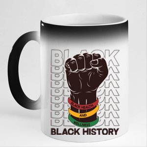 Black Health And Wellness Black History 11oz Black Color Changing Mug