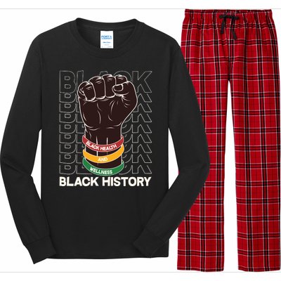 Black Health And Wellness Black History Long Sleeve Pajama Set