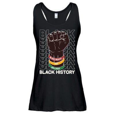 Black Health And Wellness Black History Ladies Essential Flowy Tank
