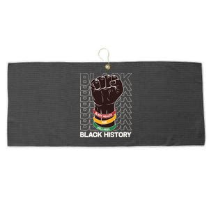 Black Health And Wellness Black History Large Microfiber Waffle Golf Towel