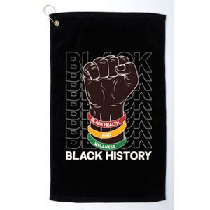 Black Health And Wellness Black History Platinum Collection Golf Towel