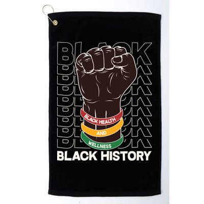 Black Health And Wellness Black History Golf Towel