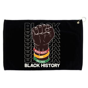 Black Health And Wellness Black History Grommeted Golf Towel