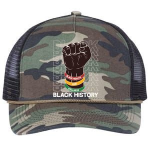 Black Health And Wellness Black History Retro Rope Trucker Hat Cap