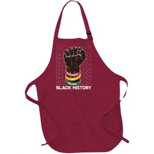 Black Health And Wellness Black History Full-Length Apron With Pockets