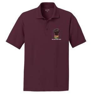 Black Health And Wellness Black History PosiCharge RacerMesh Polo