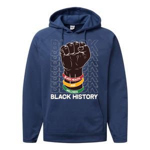 Black Health And Wellness Black History Performance Fleece Hoodie