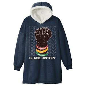 Black Health And Wellness Black History Hooded Wearable Blanket