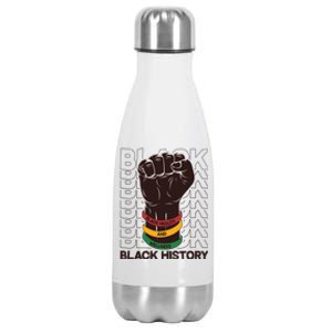 Black Health And Wellness Black History Stainless Steel Insulated Water Bottle