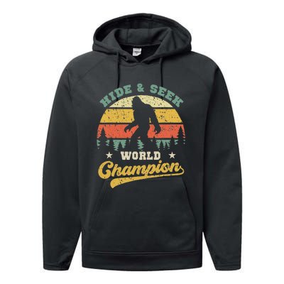 Bigfoot Hide And Seek World Champion Sasquatch Performance Fleece Hoodie