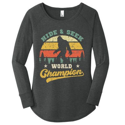 Bigfoot Hide And Seek World Champion Sasquatch Women's Perfect Tri Tunic Long Sleeve Shirt