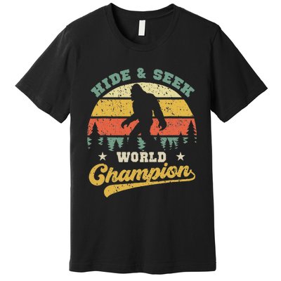 Bigfoot Hide And Seek World Champion Sasquatch Premium T-Shirt