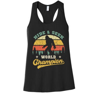 Bigfoot Hide And Seek World Champion Sasquatch Women's Racerback Tank