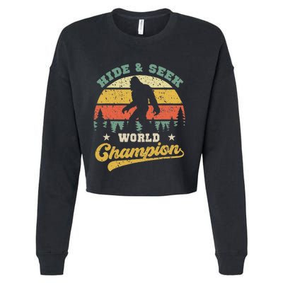 Bigfoot Hide And Seek World Champion Sasquatch Cropped Pullover Crew