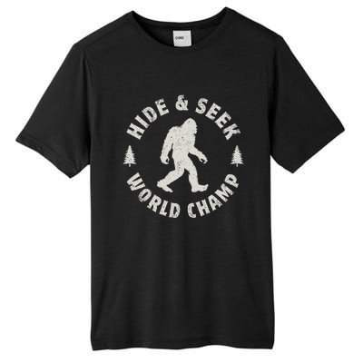 Bigfoot Hide And Seek World Champion Sasquatch Retro Vintage Tall Fusion ChromaSoft Performance T-Shirt