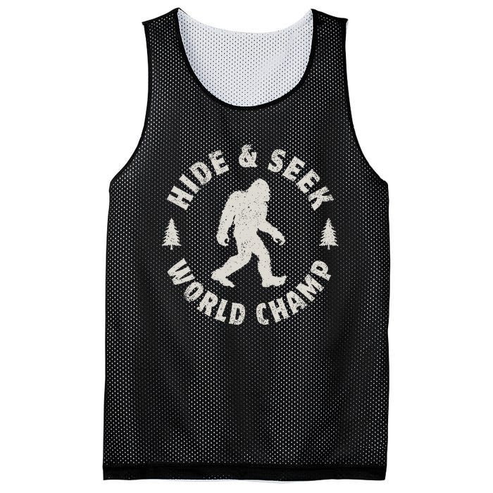 Bigfoot Hide And Seek World Champion Sasquatch Retro Vintage Mesh Reversible Basketball Jersey Tank