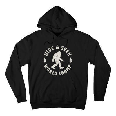 Bigfoot Hide And Seek World Champion Sasquatch Retro Vintage Tall Hoodie