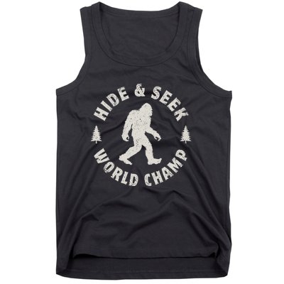 Bigfoot Hide And Seek World Champion Sasquatch Retro Vintage Tank Top