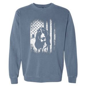 Basset Hound American Flag Dog Dad Dog Mom Lover Garment-Dyed Sweatshirt