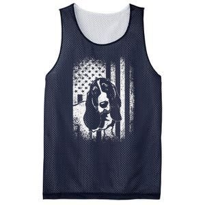 Basset Hound American Flag Dog Dad Dog Mom Lover Mesh Reversible Basketball Jersey Tank