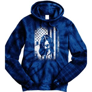 Basset Hound American Flag Dog Dad Dog Mom Lover Tie Dye Hoodie