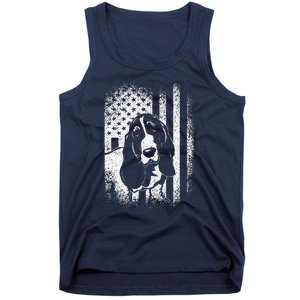 Basset Hound American Flag Dog Dad Dog Mom Lover Tank Top