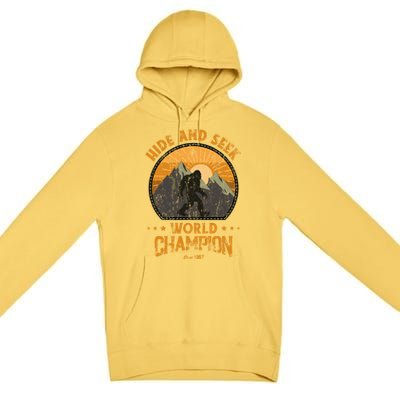 Bigfoogift Hide And Seek Bigfoot Hide And Seek Champion Cool Gift Premium Pullover Hoodie