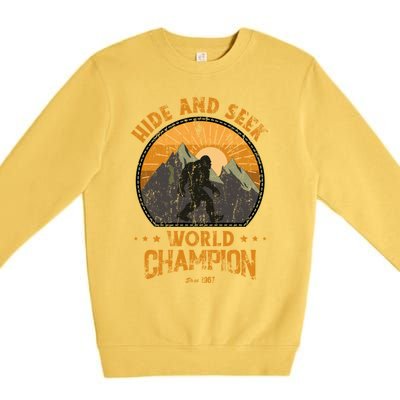 Bigfoogift Hide And Seek Bigfoot Hide And Seek Champion Cool Gift Premium Crewneck Sweatshirt