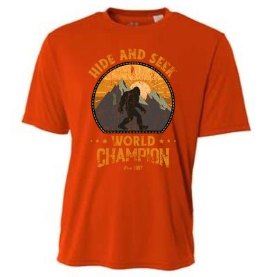 Bigfoogift Hide And Seek Bigfoot Hide And Seek Champion Cool Gift Cooling Performance Crew T-Shirt