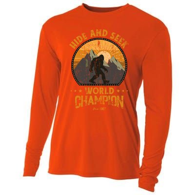 Bigfoogift Hide And Seek Bigfoot Hide And Seek Champion Cool Gift Cooling Performance Long Sleeve Crew