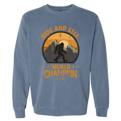 Bigfoogift Hide And Seek Bigfoot Hide And Seek Champion Cool Gift Garment-Dyed Sweatshirt