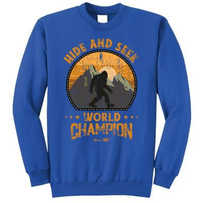 Bigfoogift Hide And Seek Bigfoot Hide And Seek Champion Cool Gift Sweatshirt