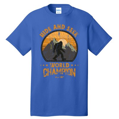 Bigfoogift Hide And Seek Bigfoot Hide And Seek Champion Cool Gift Tall T-Shirt