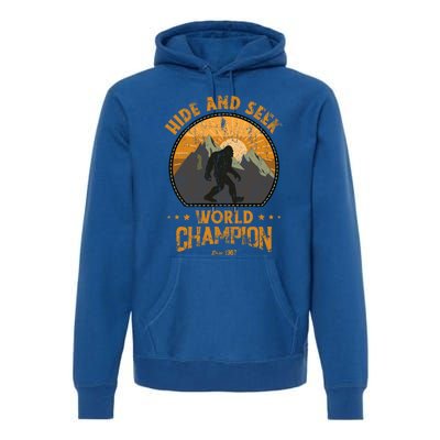 Bigfoogift Hide And Seek Bigfoot Hide And Seek Champion Cool Gift Premium Hoodie