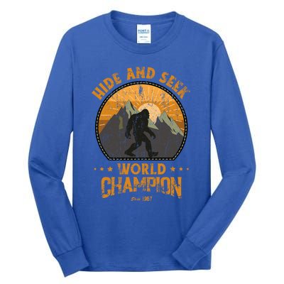 Bigfoogift Hide And Seek Bigfoot Hide And Seek Champion Cool Gift Tall Long Sleeve T-Shirt