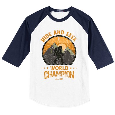 Bigfoogift Hide And Seek Bigfoot Hide And Seek Champion Cool Gift Baseball Sleeve Shirt