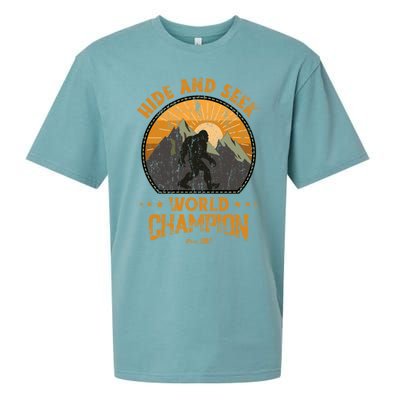 Bigfoogift Hide And Seek Bigfoot Hide And Seek Champion Cool Gift Sueded Cloud Jersey T-Shirt