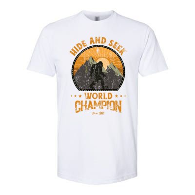 Bigfoogift Hide And Seek Bigfoot Hide And Seek Champion Cool Gift Softstyle CVC T-Shirt