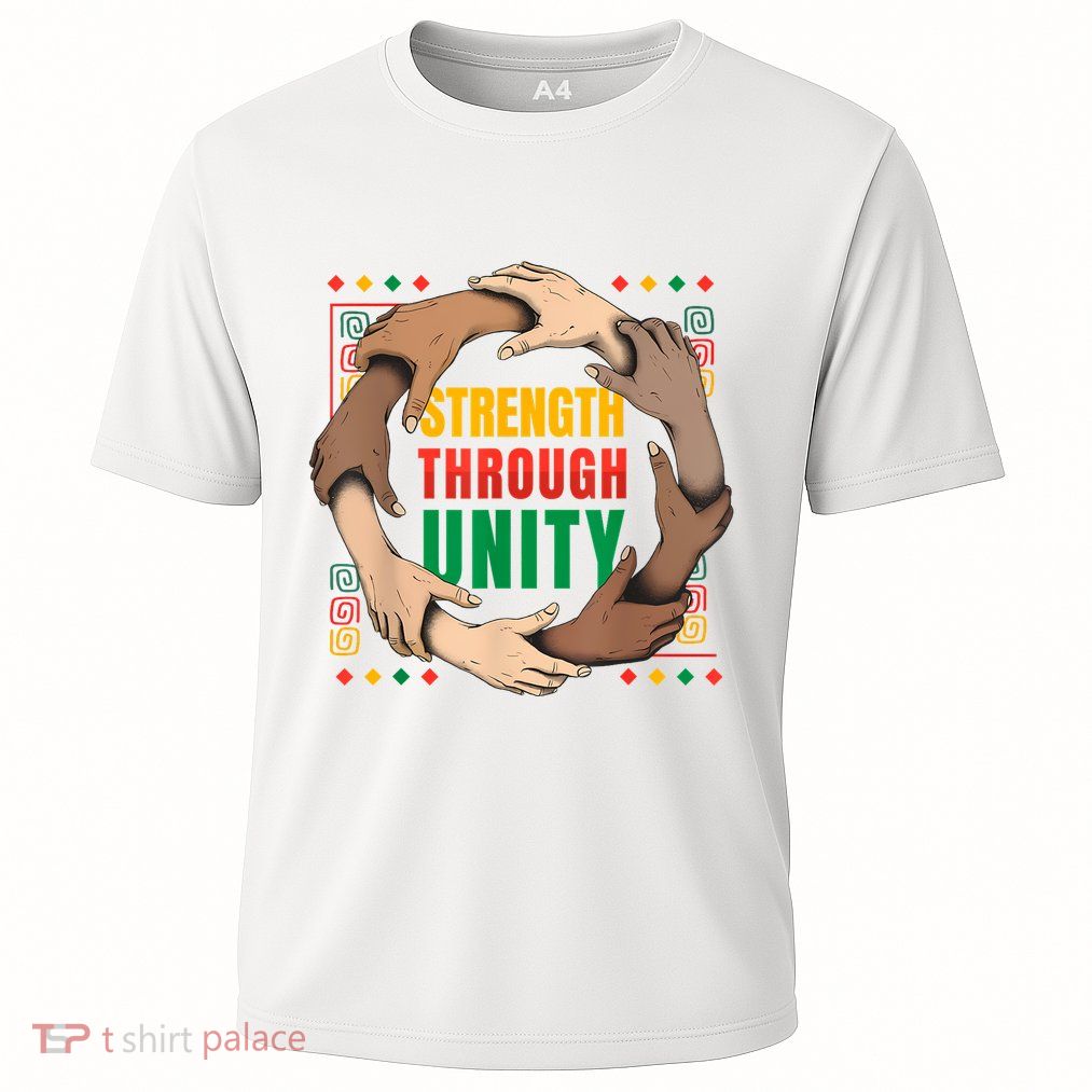 Black History African American Pride Strength Through Unity Cooling Performance Crew T-Shirt
