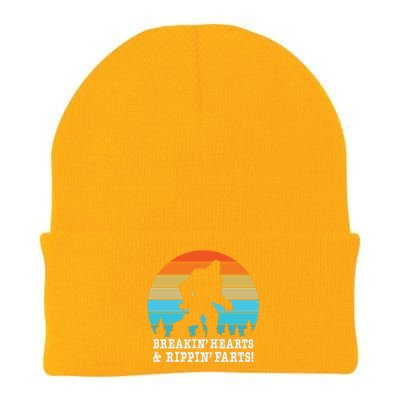 Breakin Hearts And Rippin Farts Bigfoot Knit Cap Winter Beanie