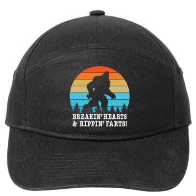 Breakin Hearts And Rippin Farts Bigfoot 7-Panel Snapback Hat