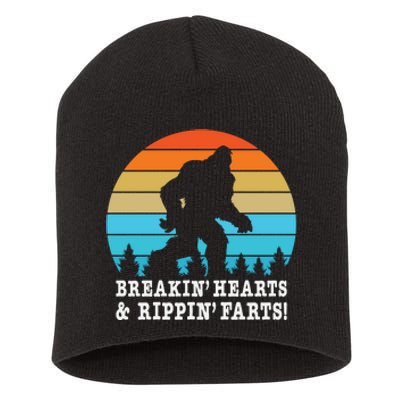 Breakin Hearts And Rippin Farts Bigfoot Short Acrylic Beanie