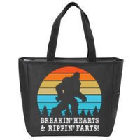 Breakin Hearts And Rippin Farts Bigfoot Zip Tote Bag