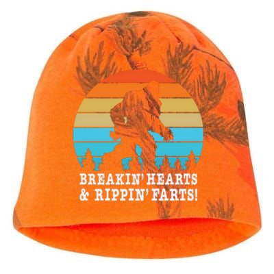 Breakin Hearts And Rippin Farts Bigfoot Kati - Camo Knit Beanie