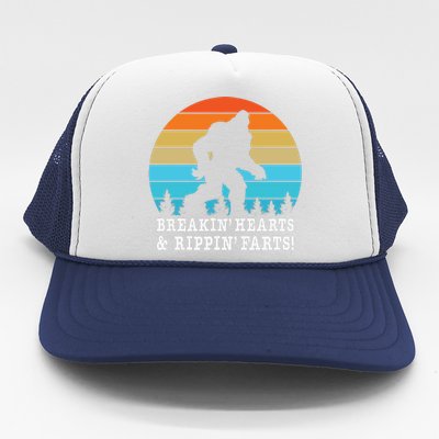 Breakin Hearts And Rippin Farts Bigfoot Trucker Hat