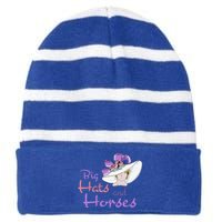 Big Hats And Horses Derby Dayk.E.N.T.U.C.K.Y Striped Beanie with Solid Band