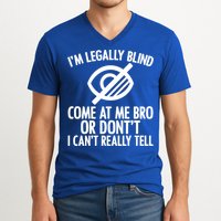 Blindness Humour Awareness Visually Impaired People Gift V-Neck T-Shirt