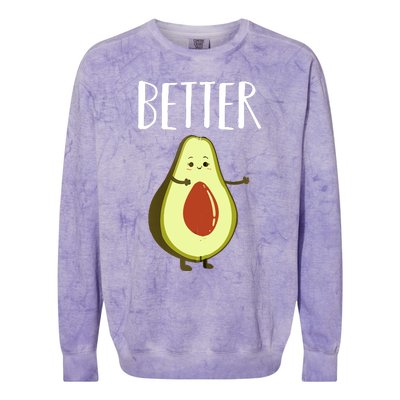 Better Half Avocado Matching Couple Valentine's Day Wedding Colorblast Crewneck Sweatshirt