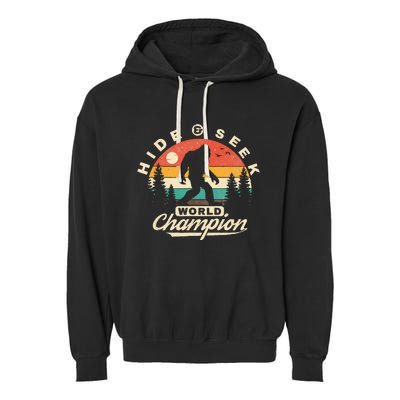 Bigfoot Hide And Seek World Champion Sasquatch Garment-Dyed Fleece Hoodie