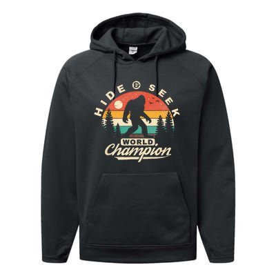 Bigfoot Hide And Seek World Champion Sasquatch Performance Fleece Hoodie